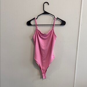 Forever 21 Pink Ribbed Bodysuit